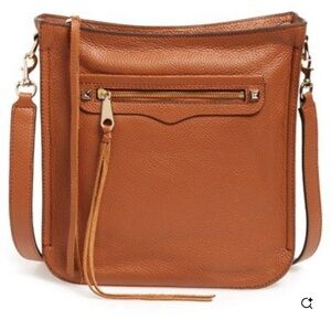 Rebecca Minkoff Regan Feed bag in Tan Leather.